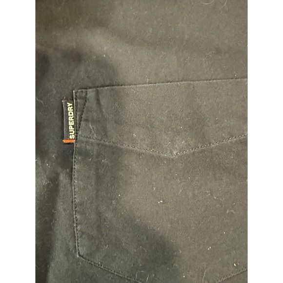 Superdry Shirt Men's XL Navy Blue Short Sleeve Button Down British Design Cotton - Picture 6 of 8